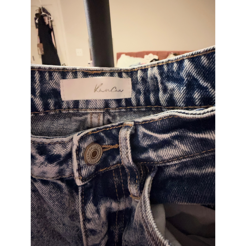 KanCan Distressed Acid Wash Denim Jeans in Blue - Picture 2 of 5